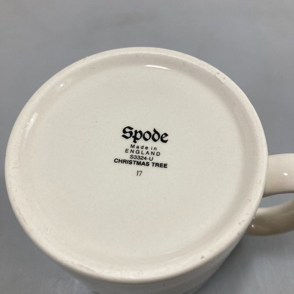 Spode Christmas Tree Mug Green Trim with Box 9 oz - Picture 5 of 7